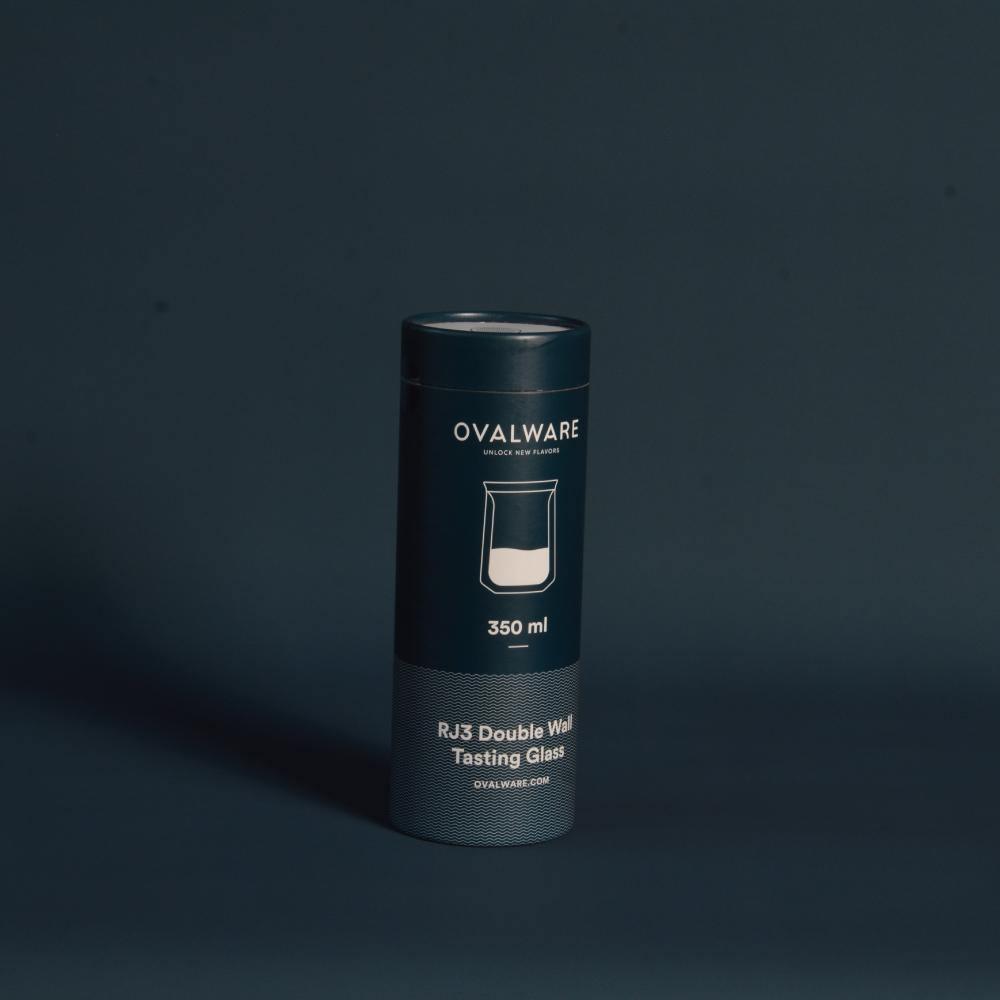 Ovalware product packaging on a dark background